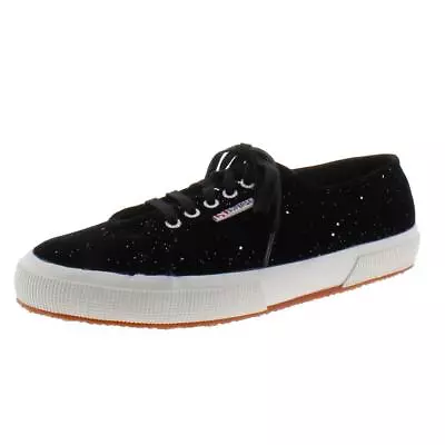 Superga Womens 2750  Black Fashion Sneakers Shoes 7.5 Medium (BM)  5574 • $11.99