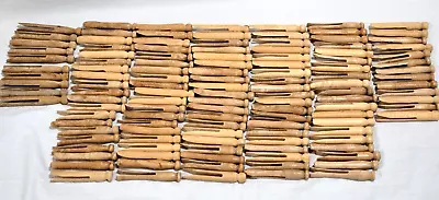 100+ Vintage Wooden Clothes Pins Crafts Round Head Flat Top • $29