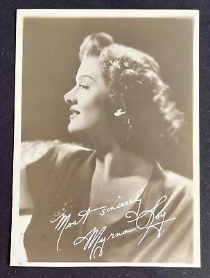 Myrna Loy Facsimile Signed Autograph 4 15/16x6 7/8 (5x7) Photo Card The Thin Man • $9.99