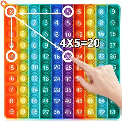 Multiplication Table Game Toy Push Pop Bubble Mathematical Operations Mental A • $15.99