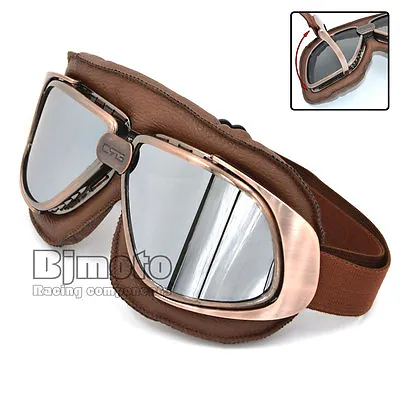 Vintage Motorcycle Helmet Goggles Glasses Retro Motorbike Off Road Eyewear • $15.37