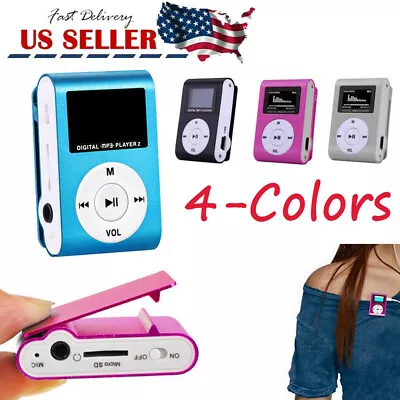 Mini MP3 Player Portable Clip Running Sport Music Play Support Micro SD Card NEW • $9.91