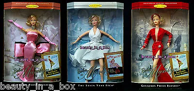 MARILYN MONROE Barbie Doll Gentlemen Prefer Blondes Red Seven Year Itch Lot 3 EX • $515.53