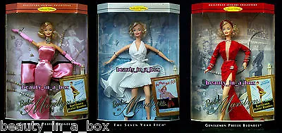 £187.30 • Buy MARILYN MONROE Barbie Doll Gentlemen Prefer Blondes Red Seven Year Itch Lot 3 G