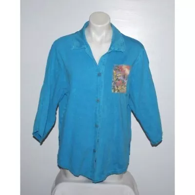 MICHAEL LEU Women's Cotton Shirt Top Size XL • $9.99