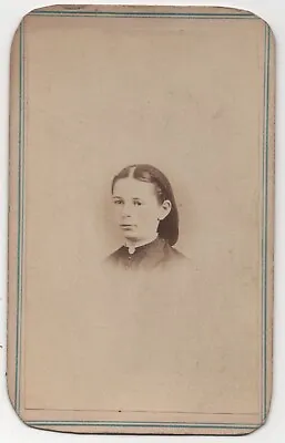 ANTIQUE CDV C. 1860s J.F. NICE CUTE TEENAGE GIRL IN DRESS LEWISBURG PENNSYLVANIA • $9.99