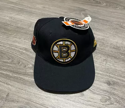 Vintage Boston Bruins NHL Sports Specialties Plain Logo Wool SnapBack Deadstock • $249.99