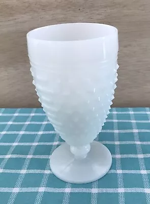 Vintage White Milk Glass Hobnail Goblet  • $3