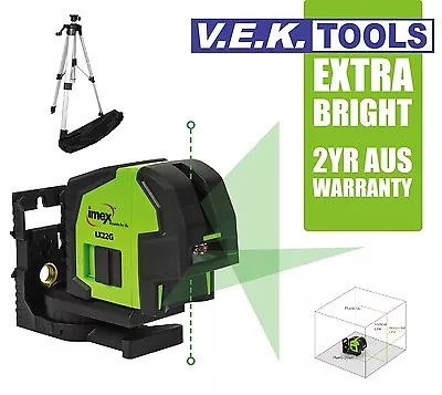 IMEX Tools GREEN Beam Fit Out Multi Cross Line & Plumb Laser Level-lx22g -sp PLS • $514