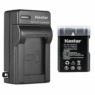 Kastar Battery Wall Charger For Nikon EN-EL14 MH-24 & Nikon D3200 DSLR Camera • $12.99