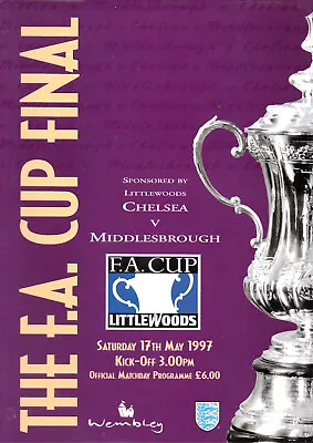 Chelsea V Middlesbrough 17 May 1997 F.a.cup Final  Wembley Vgc • £4.95