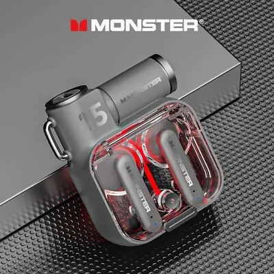 Original Monster XKT15 Wireless Earbuds Gaming Earbuds RGB OFFER! • $23