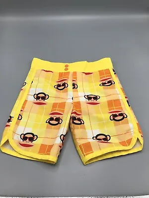 Paul Frank Boys Toddler Size 2T Swim Shorts Monkey Sunglasses Yellow Toddler • $12