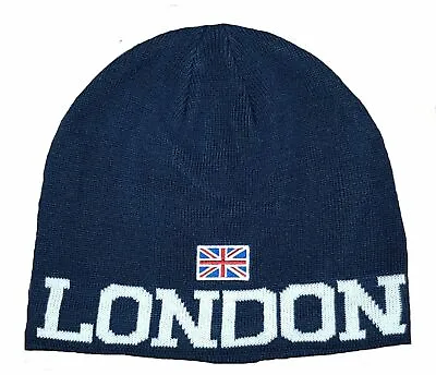 Beanie Hat Mens Womens London England Union Jack Great Britain • £5.95