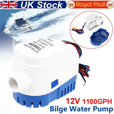 Automatic Submersible Bilge Water Pump 12V 1100GPH With Float Switch For Boat RV • £12.60