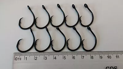 $10 • Buy Mustad 39950 NP-BL Demon Circle Fishing Hooks Black Nickle 3/0 Or 5/0 X 25