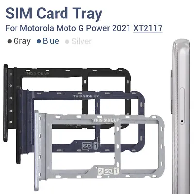 SIM Card Tray Holder Replacement For Motorola Moto G Power 2021 XT2117 Silver • $8.30