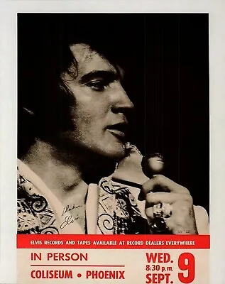 Elvis Presley 9/9/1970 Coliseum Phoenix Arizona 8 X10  Concert Poster Reprint • $9.86