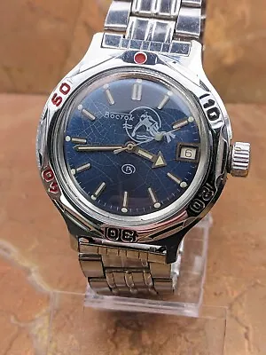 Vintage Soviet SCUBA DUDE Vostok Amphibian Automatic Watch • $127.20