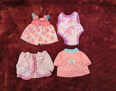 4 Hasbro Baby Alive Baby Doll 16  PINK Dresses Shirts Clothes 2006 07 Vtg • $19.99