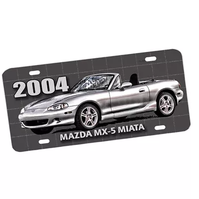 2 Designs 2004 Mazda Miata Classic Car Design Aluminum License Plate • $17.95