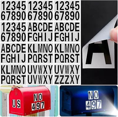 118 Pieces Reflective Mailbox Numbers And Letters StickersSelf-Adhesive Numbers • $23.99