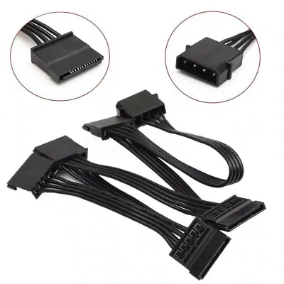 $7.08 • Buy SATA Power 4 Pin IDE To 5-Port 15Pin Splitter Hard Drive Cable For HDD SSD