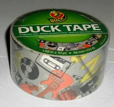Punk Rock Pattern Duck Brand* Duct Tape 1.88  X 10 Yds NOS HTF* • $12.21