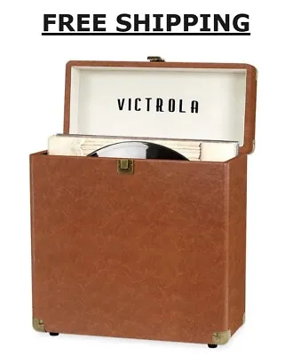 NEW Beautiful Victrola Collector Vinyl Record Storage Case Brown • $40.60