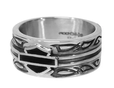 Harley Davidson Men's Celtic Bar & Shield Band Ring Stainless Steel HSR0066 • $70.20