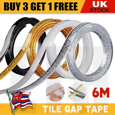 6M Ceramic Tile Mildewproof Gap Tape Self-adhesive Ceiling Edge Deco Trim Strips • £3.45