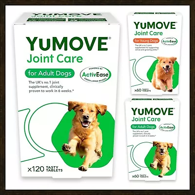 Lintbells YuMOVE Dog Joint Supplement For Adult Stiff Older Dogs 60 120 Tablets • £15.45