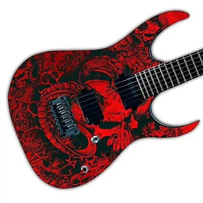 GuitarBassAcoustic Skin Wrap Laminated Vinyl Decal Sticker Death Metal GS91 • $39.99