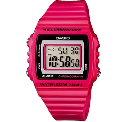 Casio W-215H-4A Shiny Pink 50m Women's 50m Multi-function Casual Digital Watch • $54.95