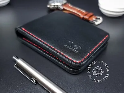 Bifold Leather Wallet For Men Handcrafted Leather Wallet Premium Quality W/RFID • $64.99