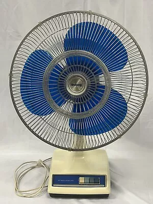 Vintage Galaxy 16 Inch Oscillating Fan 3 Speed Model 2151 A Retro Blue  Tested • $185