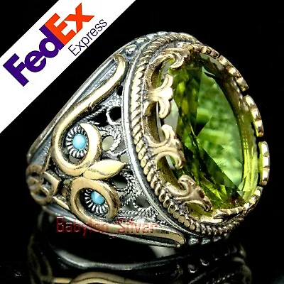 Alexandrite Change Color Stone 925 Sterling Silver Turkish Men's Ring All Sizes • $58.41