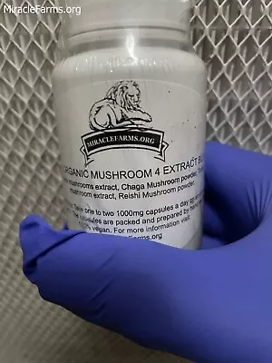 100% ORGANIC MUSHROOM 4 EXTRACT BLEND - Handmade Locally Grown 30 1000mg Pills • $15