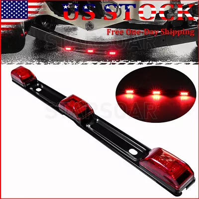 1 PCS 15  Stainless Red LED Truck Trailer Tail Clearance ID Marker Light Bar • $11.96