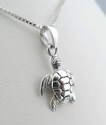 Handmade 925 Sterling Silver Tortoise Turtle Pendant Without Chain / Necklace  • £13.95