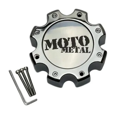 Moto Metal Chrome Tall 8 Lug Wheel Center Cap W/Screws 845L172R 845L172 • $24