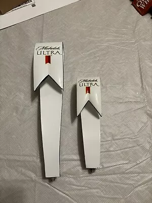 Michelob Ultra Ribbon Style Beer Tap Handles 12” & 8” Lot Of 2 • $25