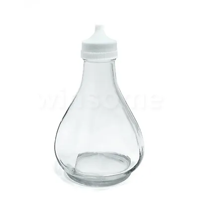 Clear Glass Classic Vinegar Bottle Olive Oil Dispenser Pourer Seasoning Shaker • £6.79