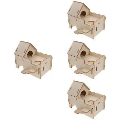  4 Count Small Animal Cage Guinea Pig Houses And Hideouts Bed Rabbit Toy • £35.79