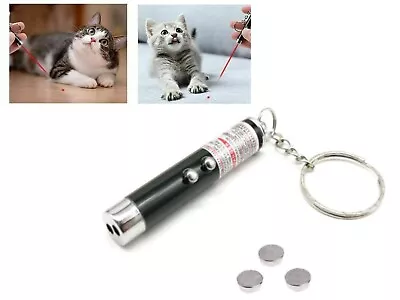 LASER TEASER PEN CAT KITTEN Fun Exercise Play Toy Mouse Projecting Pointer Flash • £3.87