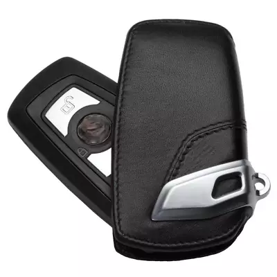 Car Key Case Genuine Leather Key Holder Bag Cover For BMW 1 2 3 4 5 6 7 Series • $10.66