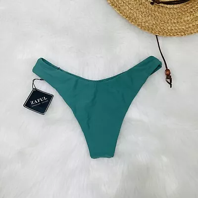 Zaful NEW Women Size M Hight Waist Green Bikini Bottom • $10