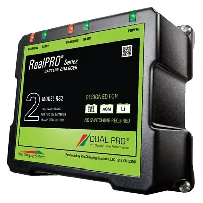 Dual Pro Rs2 Battery Charger 2 Bank 12 Amps • $195.84