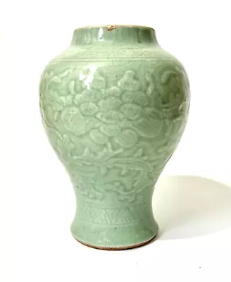 15TH Century Ming Celadon Vase Chinese Porcelain  Antique • $850