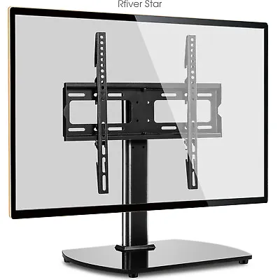 $37.69 • Buy Universal Table TV Stand With Height Adjustable Mount For 27-55 Inch TV